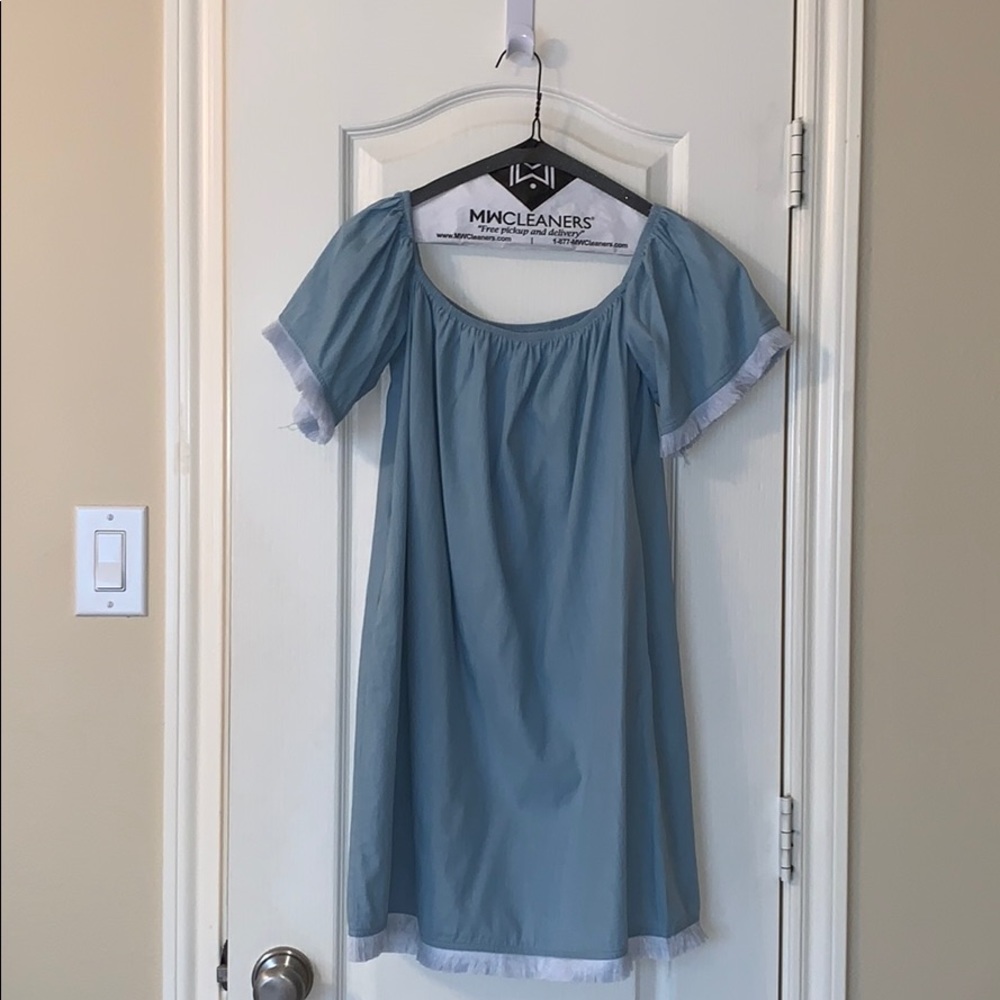 Short Demin Fringe Dress